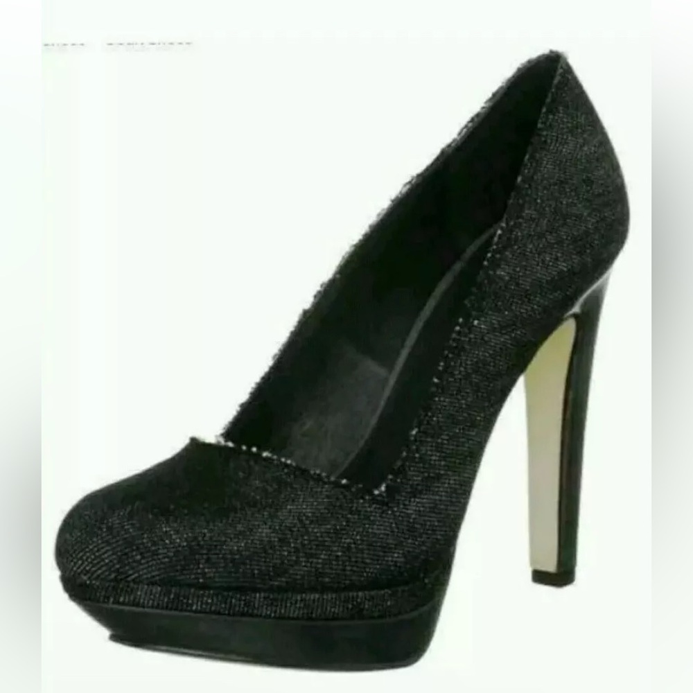 Diesel Black Distressed Denim Melrose Ashly Platform Heels Sz 9 NWOB